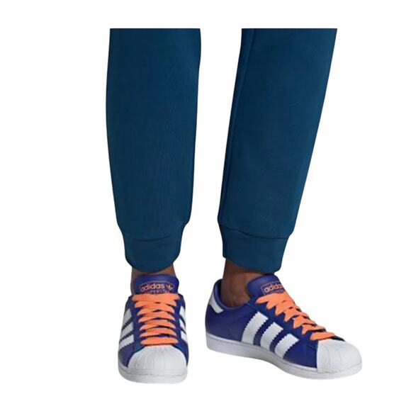 Adidas Superstar Knicks 'Collegiate Royal White Easy Orange Men Sneakers-Size: 7 - Picture 5 of 8